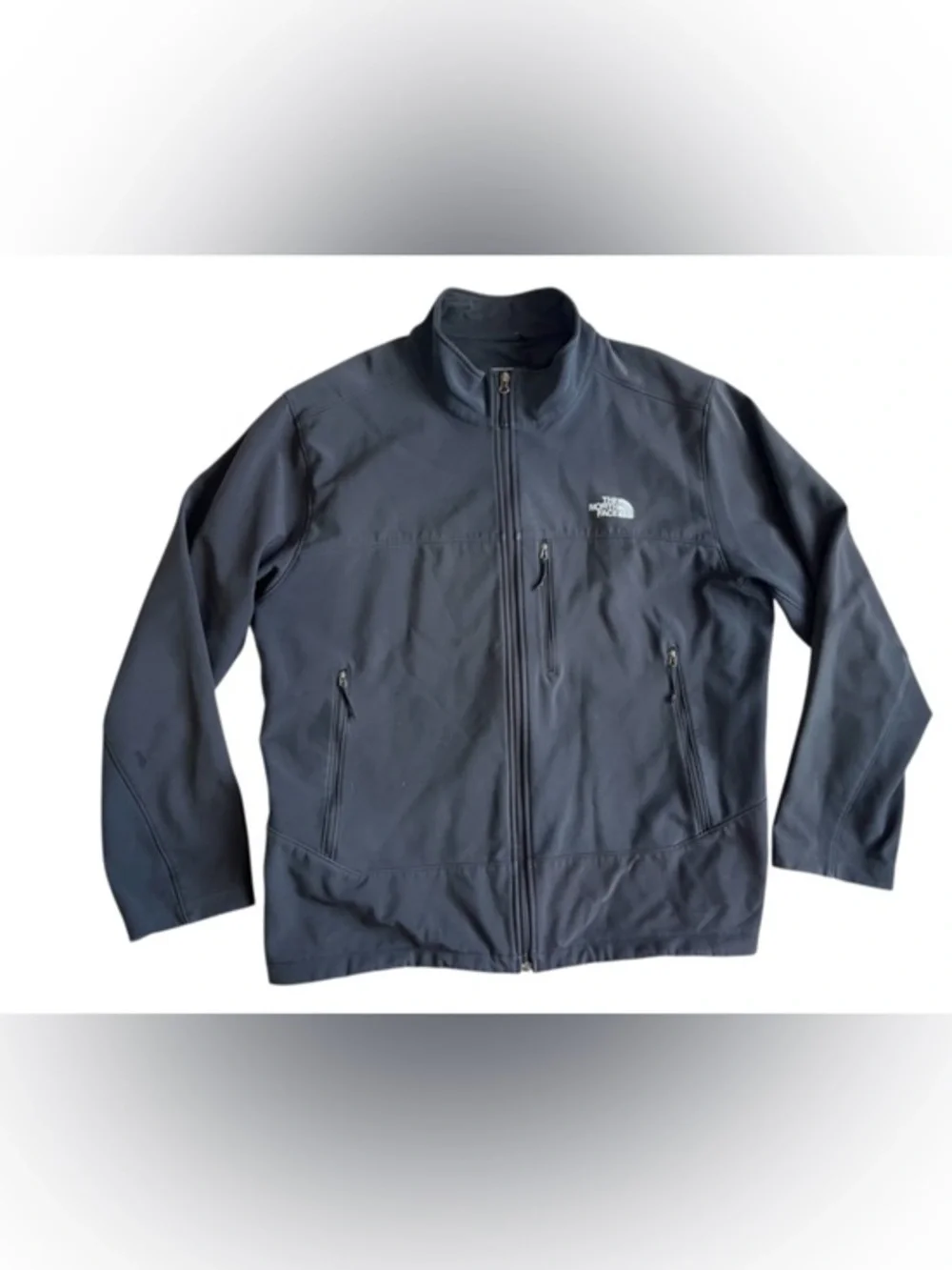 The North Face Men's Dark black Zip-Front Softshell Jacket